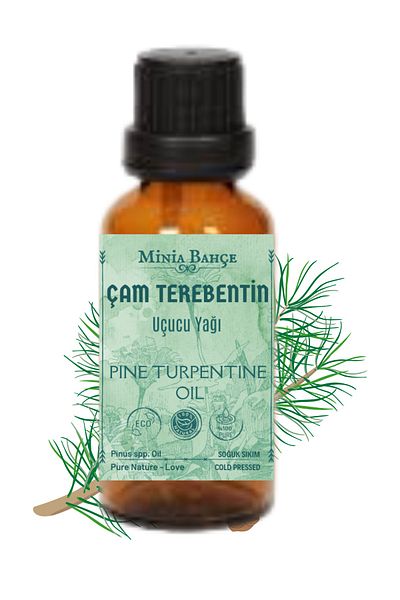 Minia Bahçe Bitki ve Sanat Atölyesi Pine Turpentine Essential Oil 100% Pure - 30 ml