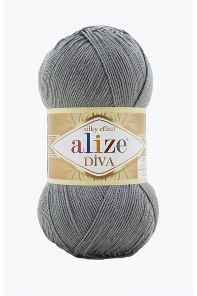 Alize Diva 5 Pieces Gray Knitting Lanyard - 87 Charcoal
