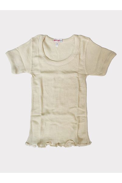 Hasyün 500k Girl's Short Sleeve Wool Undershirt