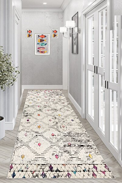 Halise Home Kaymaz Taban Yıkanabilir Dijital Baskı Yolluk Mutfak Halısı