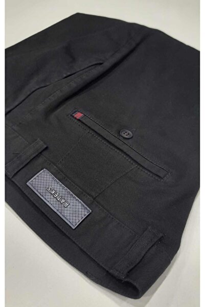 RATEKS Kışlık Düz Gabardin Dokumalı Likralı Pamuklu Esnek Yan Cepli Erkek Pantolonu
