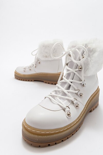 LuviShoes 4010 White Skin Γυναικείες Μπότες