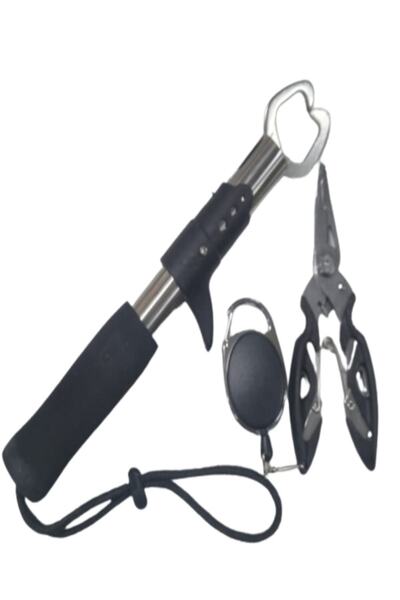 TİONE Grıpper 22 Cm Balık Tutucu ,pense (plıers) Ve 1 Adet Rozet (hanger Attachement)