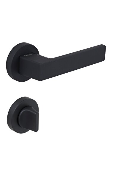 Genel Markalar Croma Zera Siyah Zamak Yuvarlak Rozetli Lüks Yale (anahtarlı) Kapı Kolu