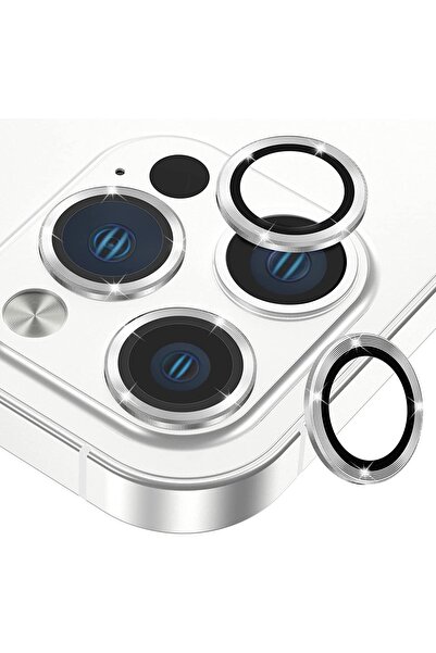 EDELFU Iphone 13 Pro Max / 13 Pro Kamera Lens Koruyucu Gümüş