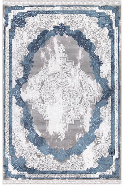 İpek Halı Blossom 13614 Bambu Halı Mavi