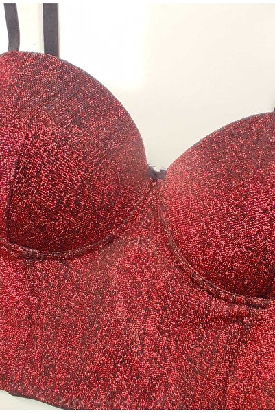 Koza Red Glitter Bustier