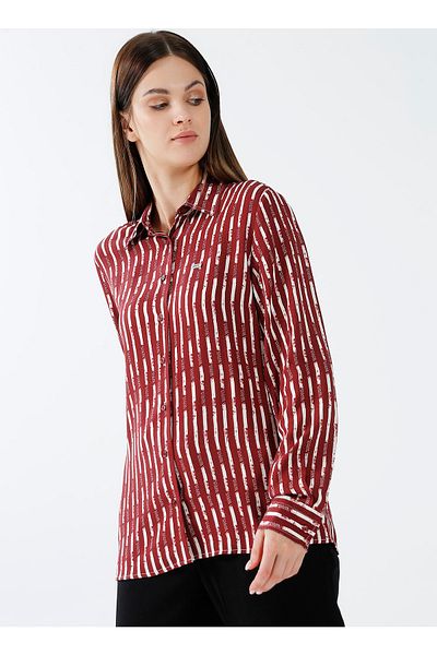 U.S. Polo Assn. Shirt Collar Red Women's Shirt Carta
