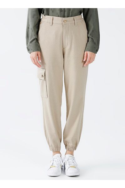U.S. Polo Assn. Tie-Up Waist Loose Cut Gray Women's Trousers Lexı-r