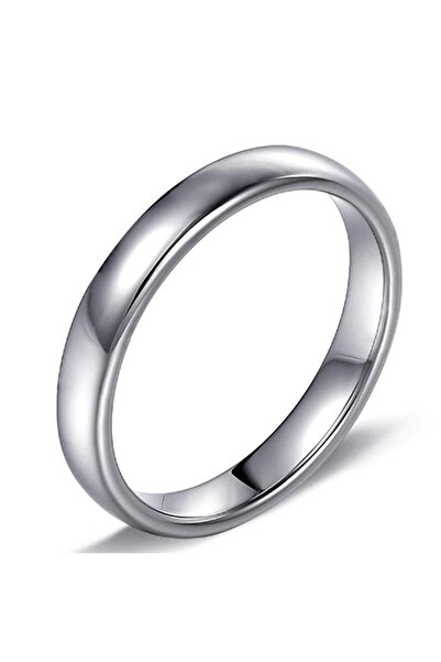 CASELN Unisex 4mm Ince Bombeli Çelik Alyans Yüzük