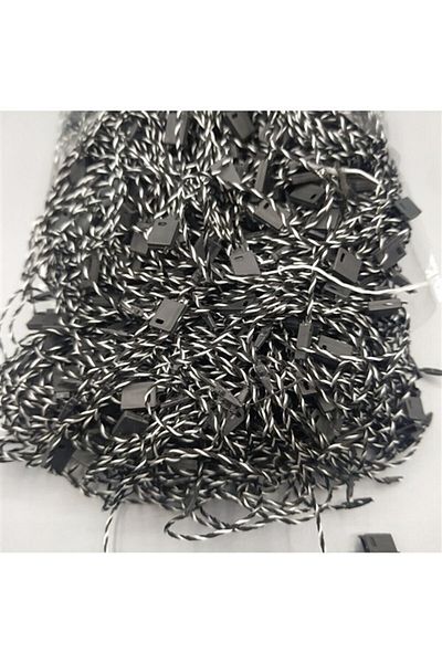 anka design 100 Pieces of Lockable Tag Strings Double Color - Black and White - 16cm