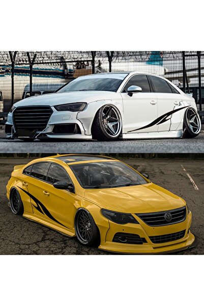 Vegatasarım Oto Araba Yan Kapı Sticker Çıkartma - Aura - Siyah