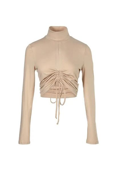 f-maskfashion Μπεζ ρυθμιζόμενο Bustier με λεπτομέρεια