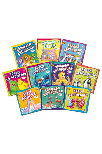 Timaş Çocuk Sevimli Hayvanlar Set - (10 Kitap)