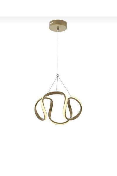 burenze Carrera Modern Sarkıt Led Avize Eskitme Gold 4000k