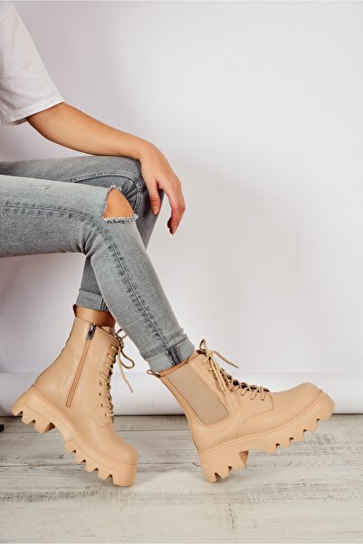 Shoes Time Kadın Bej Postal 22k 517