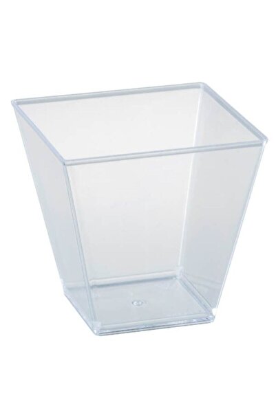 KURTSAN AMBALAJ Kristal Plastik 60cc Kübik Kase Sosluk 50 Adet