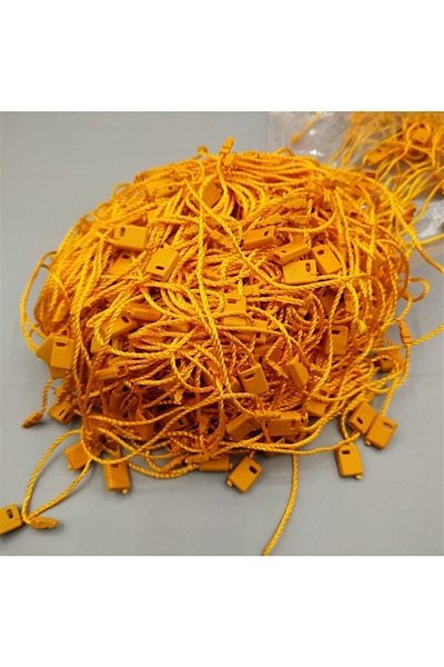 anka design 100 Pieces of Lockable Tag String - Orange - 16cm