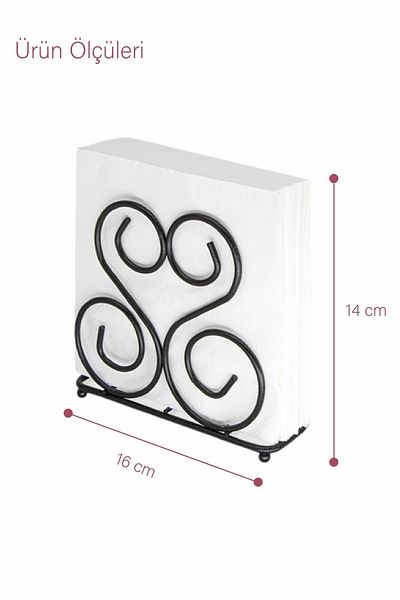 GRİMOR Life Stainless Black Metal Napkin Holder