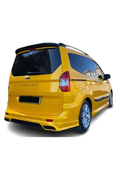 ps dizayn Ford Courier (2015 - 2022)  Uyumlu Egzoz Görünümlü Arka Ek (plastik)