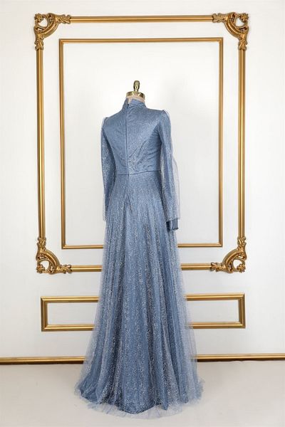 Halezademoda Jewelled Tulle Evening Dress