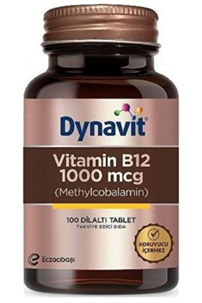 Dynavit Vitamin B12 (Methylcobalamin) 1000 mcg 100 Dilaltı Tablet - Vitamin B12 (Metilkobalamin)