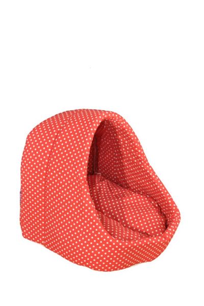demsa Red Polka Dot Cave Cat House