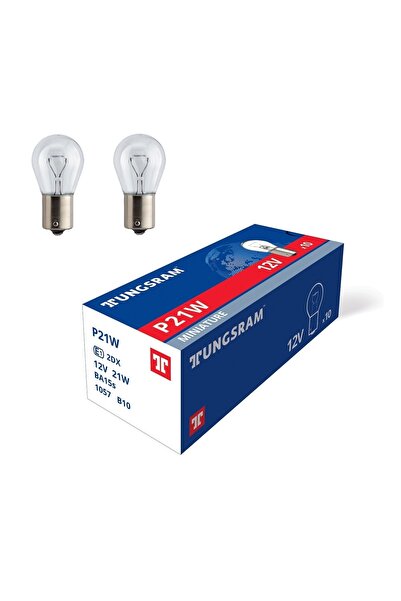TUNGSRAM 2 Adet P21w (1057) 12v. 21w. (93 Tip) Standart Ampul Ean:5994100005452