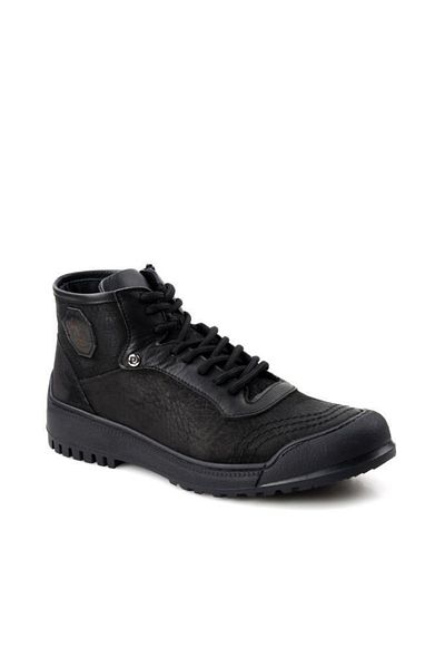 Pierre Cardin 382105 Ανδρικές δερμάτινες μπότες Shearling