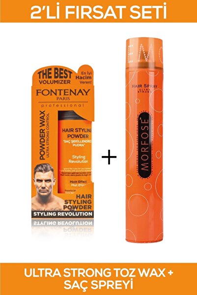 Fontenay Saç Şekillendirici Pudra Toz Wax Ultra Strong Turuncu + Saç Spreyi 4...