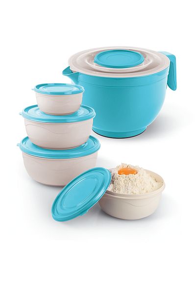 Melkan Home Mixing Bowl Set & Mixer Bowl Set Turquoise Color