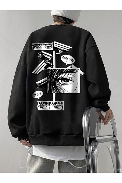 trendmambo v.dursun Hanorac oversize unisex cu model anime