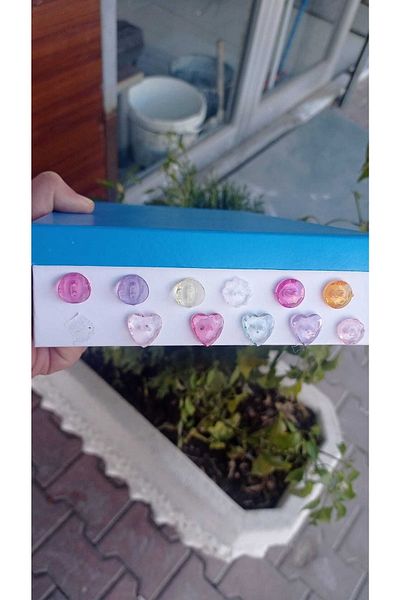 hobim42 Transparent Button Set Baby Vest and Amigurimi Buttons 12 Colors 10 Pieces of Each Color Total 120 Pieces
