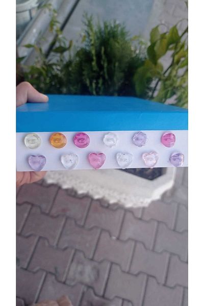 hobim42 Transparent Button Set Baby Vest and Amigurimi Buttons 12 Colors 10 Pieces of Each Color Total 120 Pieces