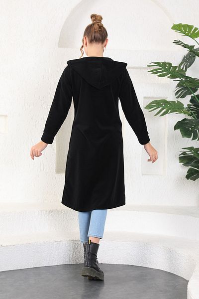 Kardelen Butik Ümraniye Black Polar Araboy Zippered Cap