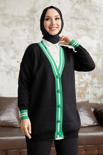 InStyle Pulover tricotaj cu model spate Elda - negru