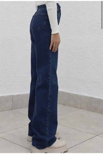 Trn JNS Lincoln Ikon Gold Loose Jeans Dark Blue Snow Lycra Palazzo