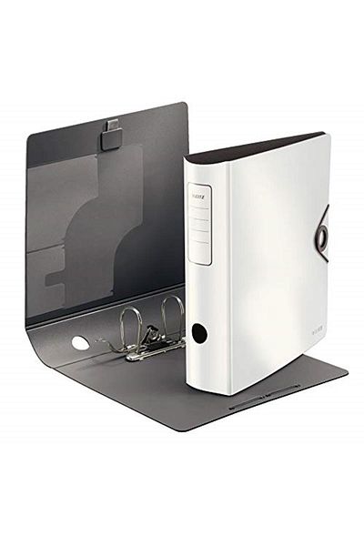 Leitz 180 °   Active Solid Wide Folder, White, A4, 82 mm Wide Round Back, with Elastic Band,