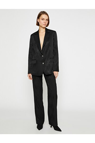 Koton Patterned Wide Leg Trousers