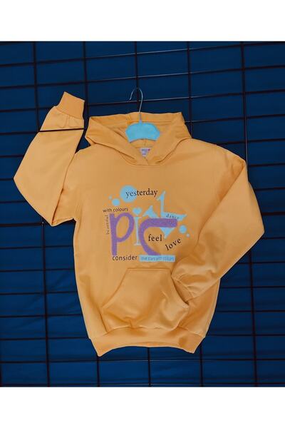 DG AURA Peluş Baskılı Kalın Şardonlu Sweatshirt