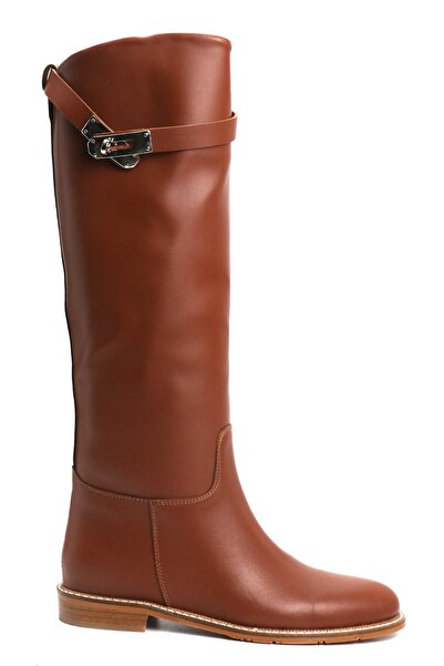 OZ AYAKKABI Taba Kemer Detaylı Kadın Çizme