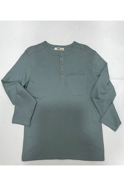 Çikoby Boy's Front Placket Button T-Shirt