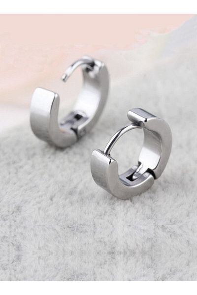 MONİCATİME 2 Pieces Steel Hoop Earrings