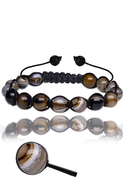 Tesbih Atölyesi Certified 1st quality Brown Agate Stone Bracelet