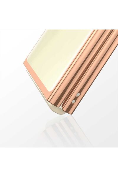 Nezih Case Samsung Galaxy Z Flip 4 Uyumlu Kıpta Full Koruma Lensli Kılıf Gold