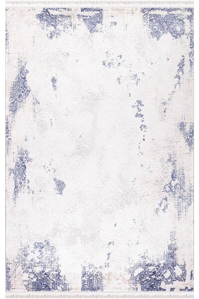 İpek Halı Blossom 13551 Bambu Halı Mavi Salon-oturma Odası Halısı