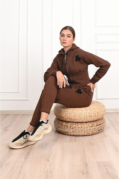 Koza Butik Σετ γυναικεία φόρμα με στάμπα καρδιάς 3449-23
