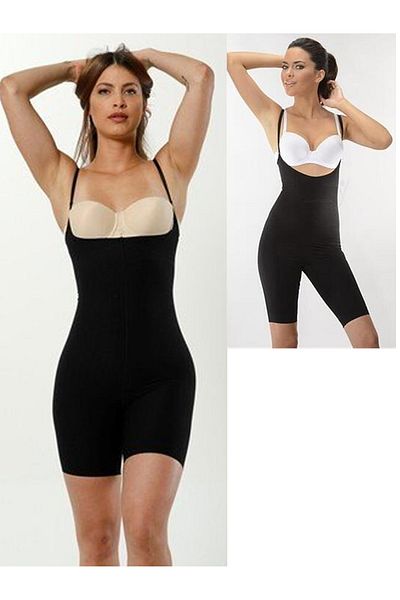 Pyjama Familya Under Breast Full Length Firming Slimming Women's Corset Black