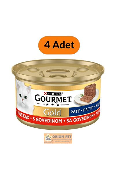 Purina Gourmet Gold Kıyılmış Sığır Etli Yaş Kedi Maması 4 Adet (4X85 GR)