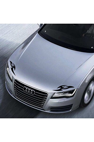 Asilmeydan 2 Adet Kaput Far Üstü Alev Efekt Oto Sticker Araba, Etiket, Çıkart...